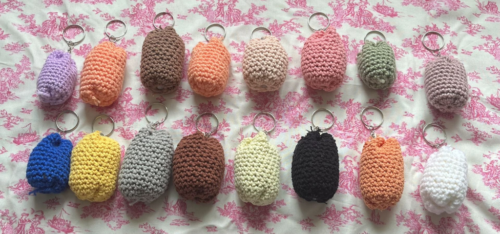 Porte clés tulipe en crochet